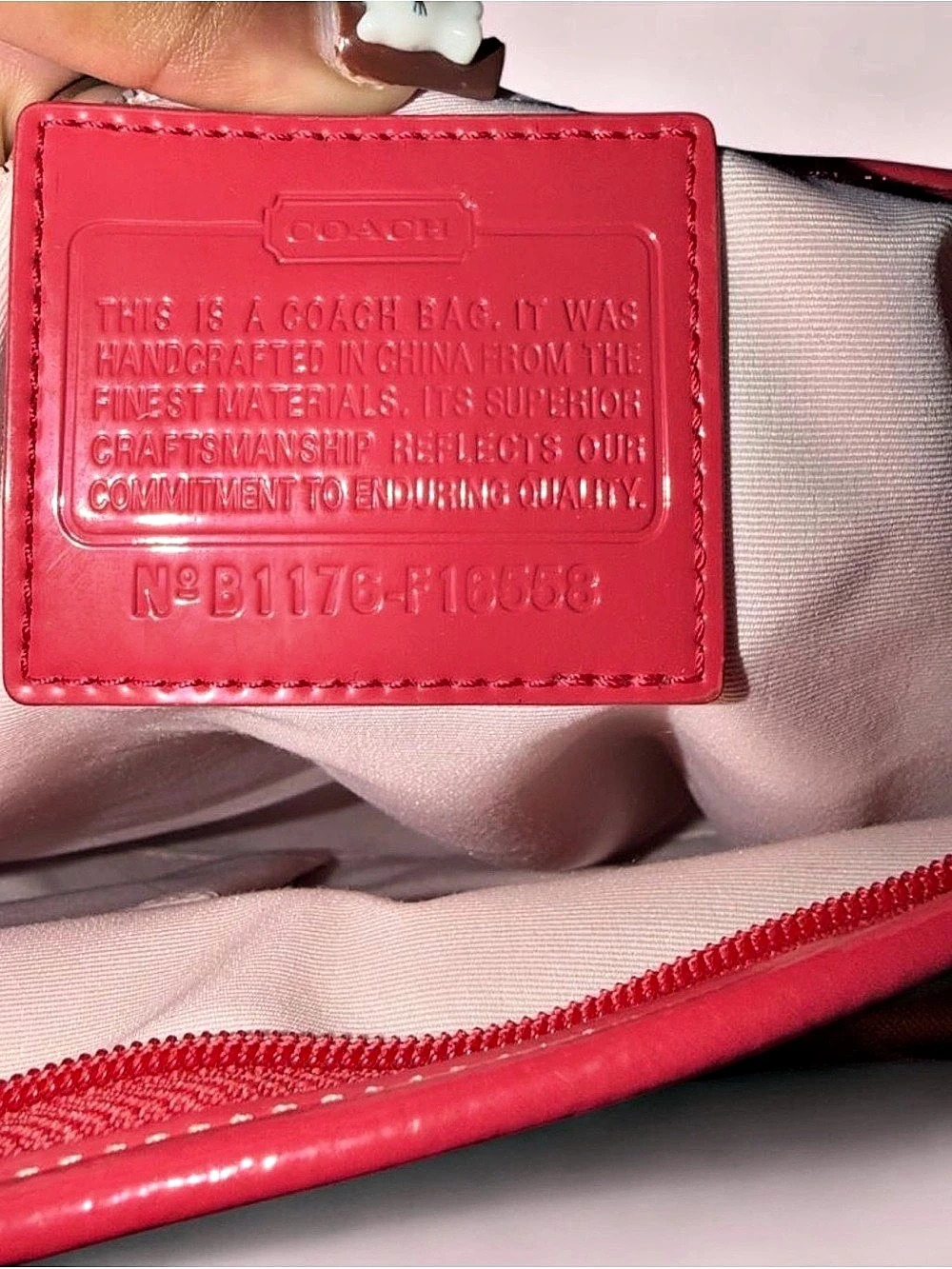 Coach Kyra Daisy Signature Crossbody Bag Pink & Red - Picture 3 of 7